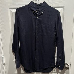 J. Crew Navy Linen Shirt - Size Small Classic Fit